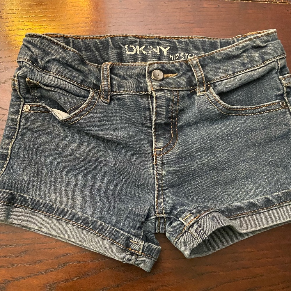 DKNY denim shorts hipster stretch